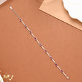 Stylish Red Tear Drop Stone Silver Women’s Bracelet