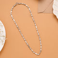 Elegant Multi Shape Link Silver Chain