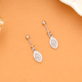 Marquise Halo Sparkle Silver Koppu Earrings