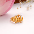 Golden OM Pattern Ring for Men