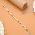 Shine Rice Design Silver Men's Bracelet