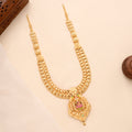 Temple Lakshmi Silver Gold Plated Haram