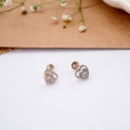 Solid Heart Shape Silver Stud