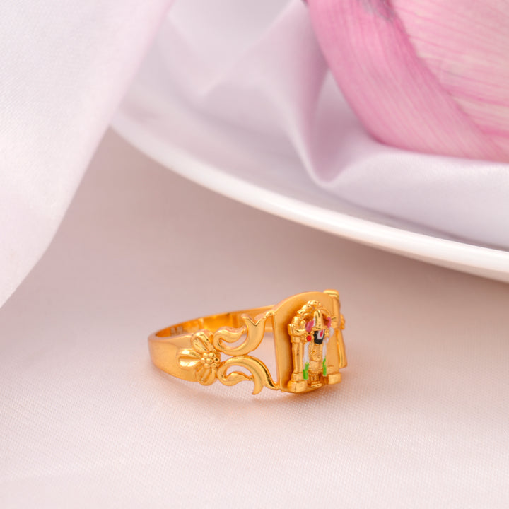 Traditional Venkateshwara Golden Silver Ring