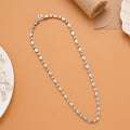 Bold Rectangular Lock Silver Men’s Chain