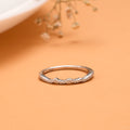 Shining Wavy Pattern Silver Ring
