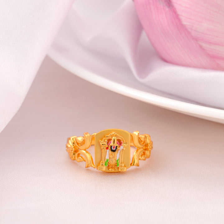 Traditional Venkateshwara Golden Silver Ring