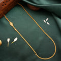 Elegant Floral Design Gold Mugappu Chain