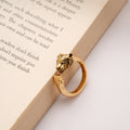 Tiger Head Open Design Golden Ring