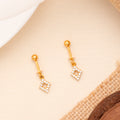 Dangling Diamond Shape Golden Koppu
