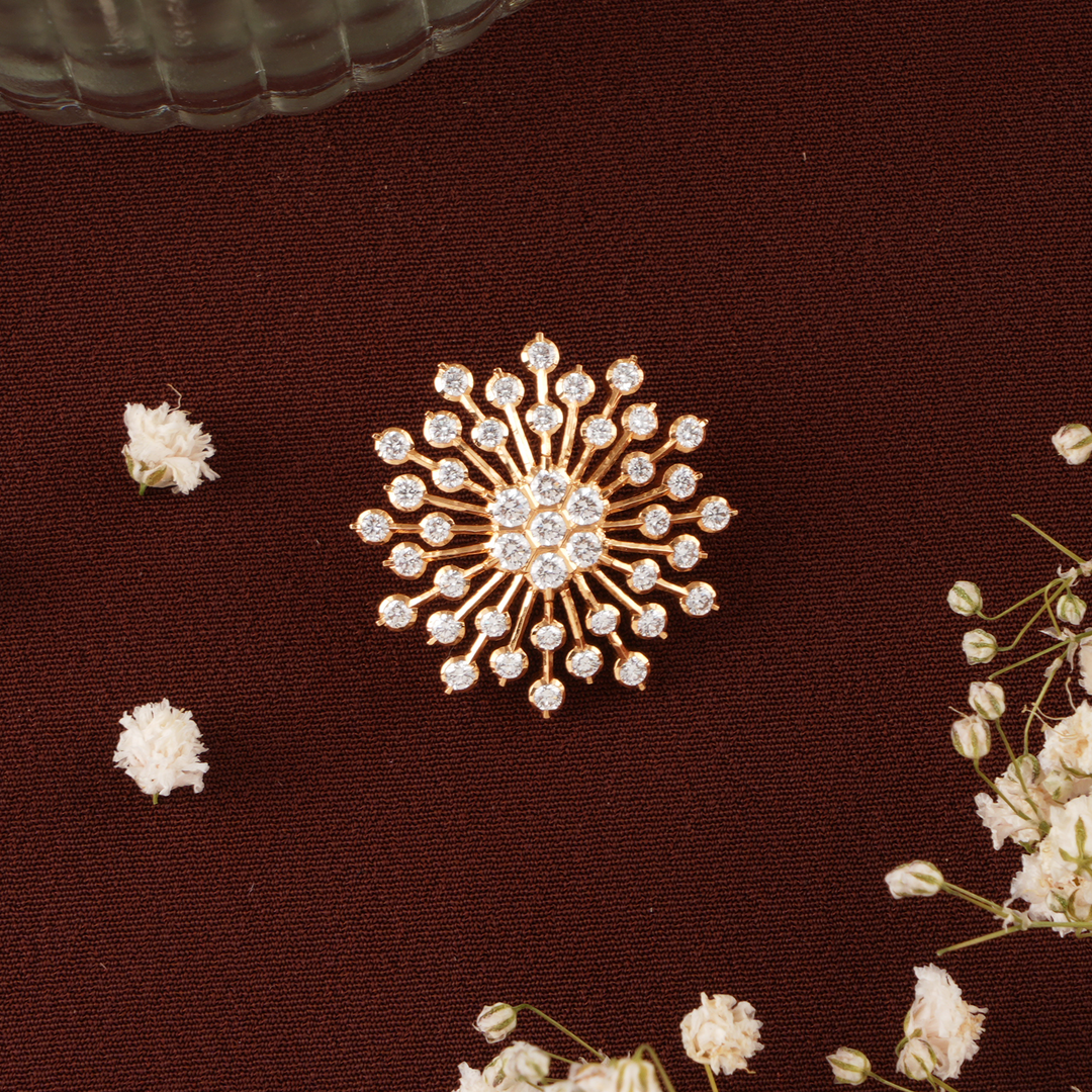 Sunburst Petal Diamond Mugappu