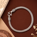 Antique Bali Style Woven Chain Silver Bracelet
