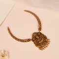 Antique Lakshmi Temple Design Gold Necklace