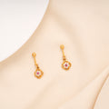 Pink with White Stone Floral Golden Koppu