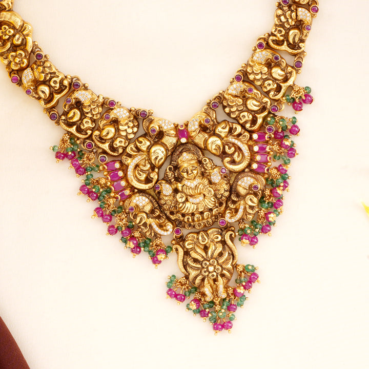 Nagas Lakshmi V-Shaped Necklace