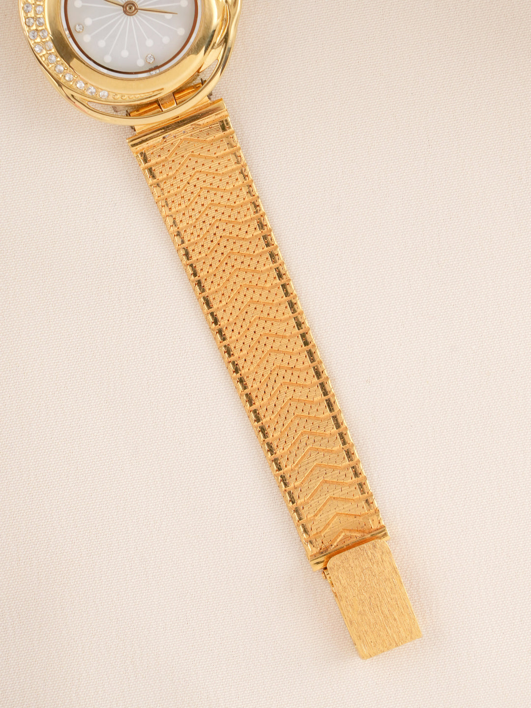 Trendy White Stone 'Titan Raga' Gold Watch