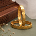 Modern Coin Lakshmi Pattern Gold Bangle