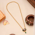 Antique Kemp Bird Pendant Golden Necklace Set