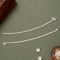 Minimal Enamel Drop Silver Anklet