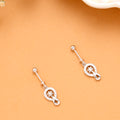 Circle Spark Link Silver Koppu Earrings
