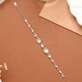 Cute Dual Blossom Silver Women’s Bracelet