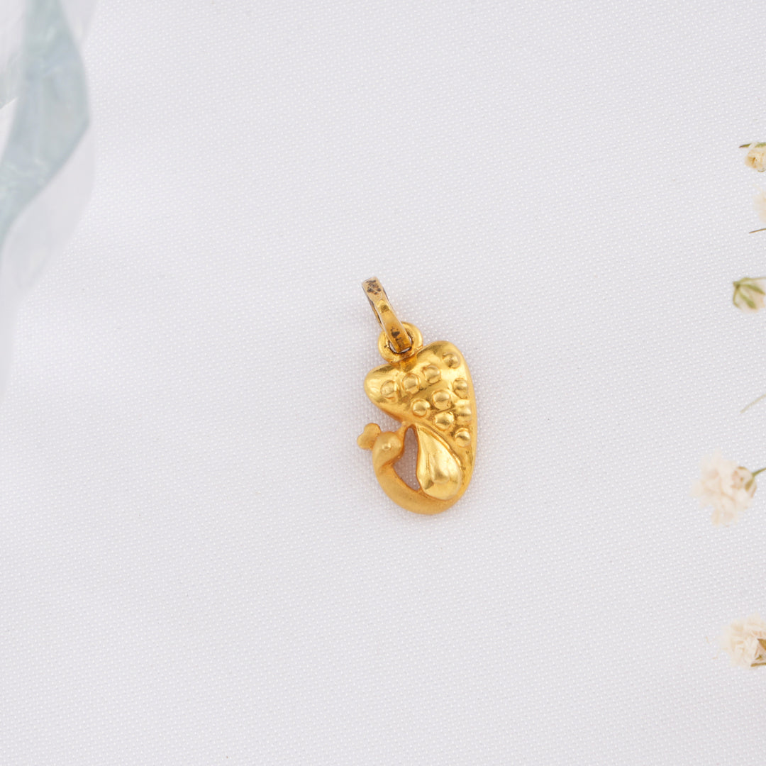 Traditional Peacock Gold Pendant