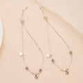 Heart Pendant Design Silver Anklet