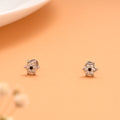 Silver Star Blue with White Stone Stud