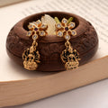 Antique Star Stone with Amman Drops Golden Earrings