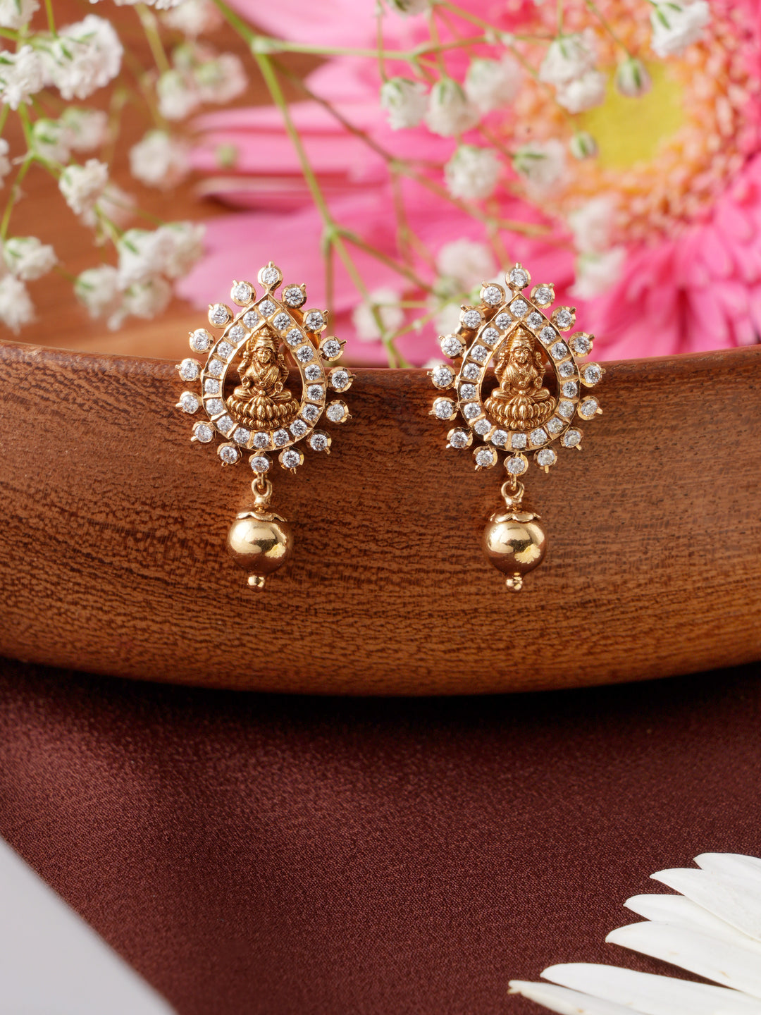Lakshmi Design with Ball Diamond Earring