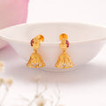 Elegant Ruby Bell Shape Golden Jimikki