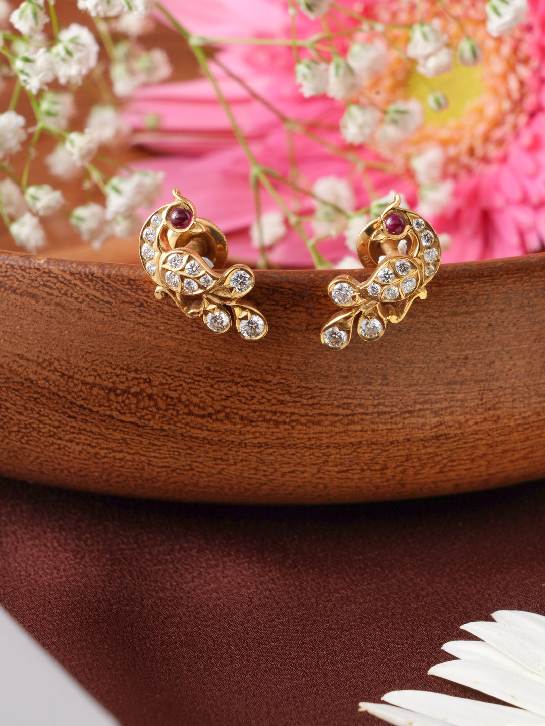 Stylish Peacock Diamond Earring
