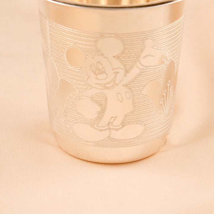 Cartoon-Inspired Mickey Mouse Silver Tumbler