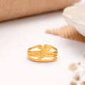 Elegant Floral Design Golden Ring