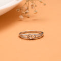 Minimal Crossover Design Silver Ring