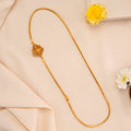 White Stone Lakshmi Silver Mugappu Chain