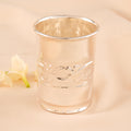 Flower Pattern Silver Glass