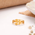 Multi Band Heart Design Golden Ring