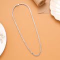 Lovely Lock Link Pattern Silver Men’s Chain