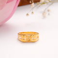Classic Leaf Pattern Casting Golden Ring
