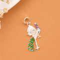 Temple Peacock Silver Pendant