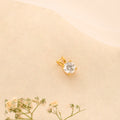 Single Solitaire Golden Pendant