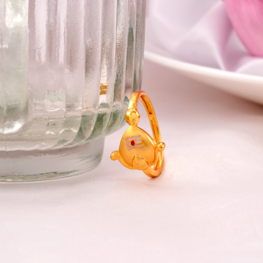 Traditional Murugan Vel Golden Ring