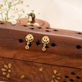 Modern Casting Drop Golden Stud