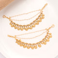 Floral Two Layer Drops Coin Lakshmi Golden Mattal