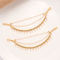 Blossom Dual Stone Pearl Drops Golden Mattal