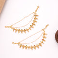 Regal Peacock Two Stone Pearl Layer Golden Mattal