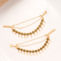 Premium Flower with Pearl Drops Layer Golden Mattal
