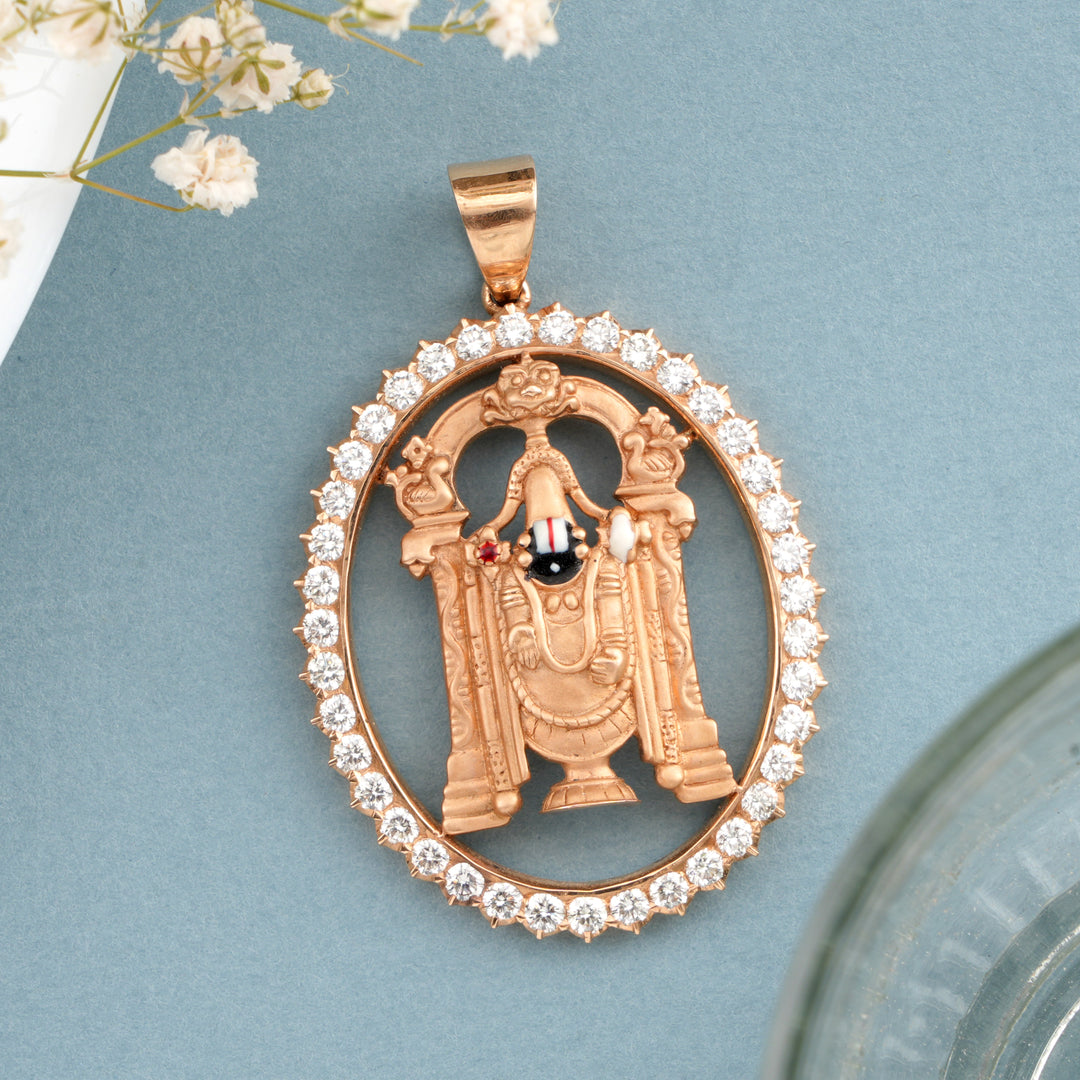 Traditional Venkateswara Diamond Pendant