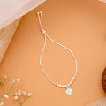Silver Beaded Pull Chain Bracelet